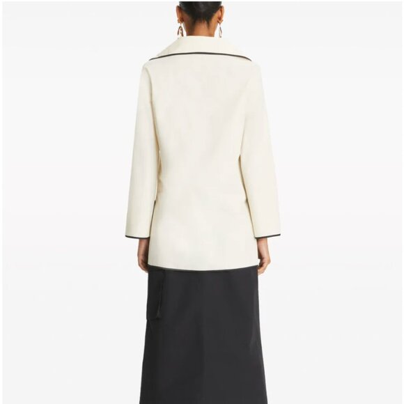 Tory Burch Contrast-stitch poplin tunic, Size 4 - Picture 3 of 7